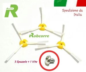 Kit 3 Spazzolino Laterale + Vite Spazzole Gialle per Roomba Spazzola 3 500 - Imagen 1 de 3