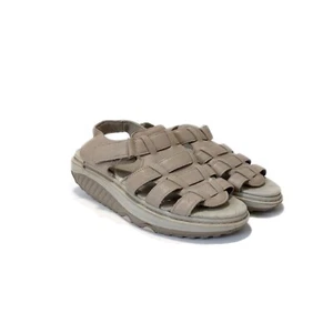 Nuevas Sandalias Skechers Para Mujer Formadores Cuero Marrón Tostado Tonificación Pescador Talla 9M - Imagen 1 de 5
