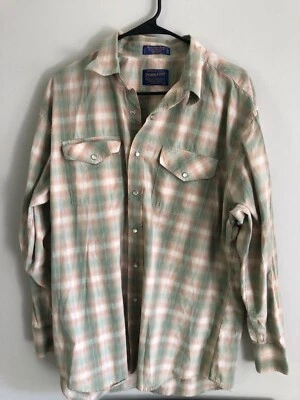 Nueva Camisa Pendleton Rancher Perla a Presión Manga Larga Grande Foto 1 de 4