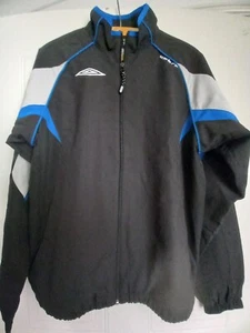 NUEVA Chaqueta de Fútbol Umbro con Cremallera Mangas Largas Top de Pista Retro Para Hombres Talla Original - Imagen 1 de 8