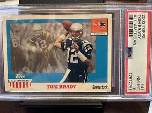 2003 Topps Tom Brady All American #41 Psa 8 - Picture 1 of 3