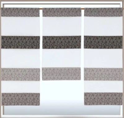 Design Mini Flächenvorhang Set anthrazit grau Schiebevorhang Schiebegardine 2292 - Bild 1 von 4