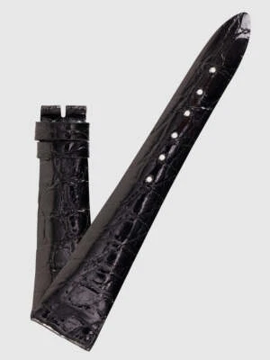 Universal Geneve 21mm x 14mm Vintage Black Alligator Strap - Imagem 1 de 4
