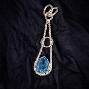 Colgante de piedras preciosas de tanzanita de plata de ley 925 hecho a mano joyería fina regalo para - Imagen 1 de 3