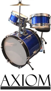 Axiom Kids Junior Drum Set Music Set Children Mini Drum Kit Blue 2 Yr Warranty - Picture 1 of 6