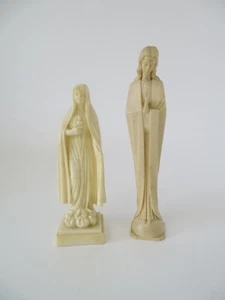 Two Statues Figures Virgin Mary Madonna Tallest 9.5” - Picture 1 of 10