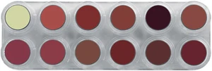Grimas Lipstick matt LB Lippenstift 12 x 2,5 ml (Palette) - Bild 1 von 1