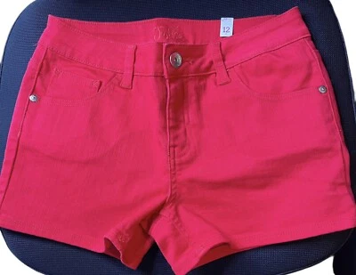 Shorts Justice Girls vermelho tamanho 12 1/2 plus size novo com etiquetas - Imagem 1 de 2