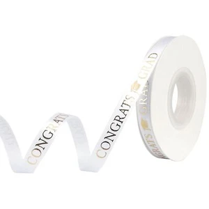 Graduation Ribbon Class of 2024 for Flower Bouquet White Ribbon Class of 2024... - Picture 1 of 6