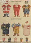 Lot 2 Mary Lillemoe Vtg 1984 Cut Out Santa Paper Doll+Costume Sheet Merrimac NOS