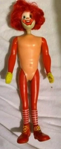 Ronald McDonald 1976 Remco Figur Puppe beweglicher Knebelkopf DEFEKTER KNEBEL - Bild 1 von 8