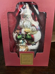 LENOX Yuletide Treasures 2001 adorno anual de Navidad LE Santa con juguetes CAJA NUEVA - Imagen 1 de 4