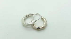 Pendientes vintage de plata esterlina de corte hexagonal alrededor de la década de 1960 - Imagen 1 de 1