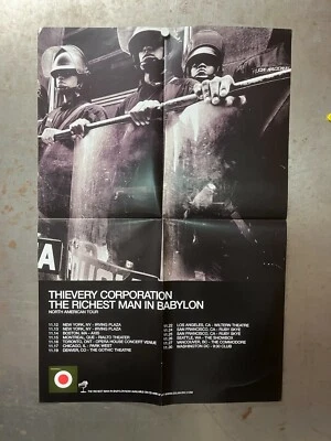THIEVERY CORPORATION Richest Man In Babylon 2002 PROMO/TOUR POSTER DOWNTEMPO EDM - Image 1 of 4