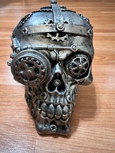Halloween Steampunk Skull Home Decor - Sci-fi Human Head Skeleton Cranium Fig... - Picture 1 of 7