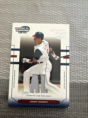 2004 DONRUSS WORLD SERIES JODY GERUT GAME WORN JERSEY CARD 222 / 250 - Image 1 of 4