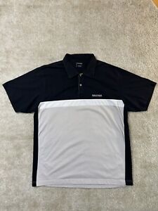 Nautica Competition Shirt Men Large Black Beige Polo Short Sleeve Casual
