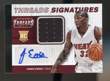 2014-15 Panini Threads JAMES ENNIS ROOKIE RC AUTO JERSEY #167/249