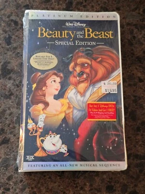 BRAND NEW Beauty And The Beast Special Edition (VHS; 2002) Sealed OOP *SEE NOTE* Foto 1 de 3