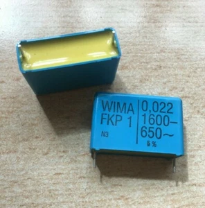 Condensateurs WIMA 0,022uF 1600V 5 % FKP-1 2 PIÈCES Z3191 - Photo 1/2