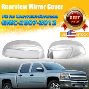 Repuesto de cubiertas de espejo superior cromadas para Chevy Silverado y GMC Sierra 2007-2014 - Imagen 1 de 9