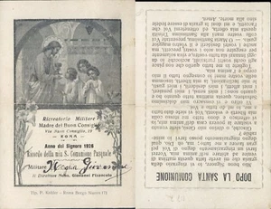 Prayer Card Of Soldier Holiday Military Mother of Buonconsiglio -N.4624 - Imagen 1 de 1