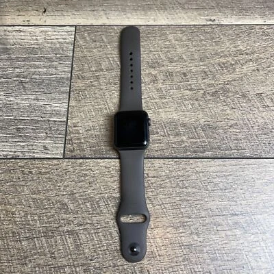 Apple Watch Series 3 GPS Smartwatch Gray Strap 38mm Touchscreen Aluminum Case - Image 1 of 4
