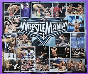 WWE WRESTLEMANIA 22 RETROSPECTIVE Poster 24.5"×21" From WWE Magazine 2006 Cena - Picture 1 of 8
