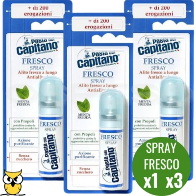 PASTA DEL CAPITANO SPRAY SENZA GAS FRESCO PER RINFRESCARE L'ALITO 15ML