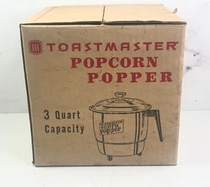 New/Sealed - Vintage Toastmaster 3qt Aluminum Glass-Lid Popcorn Popper -USA Made - Picture 1 of 3
