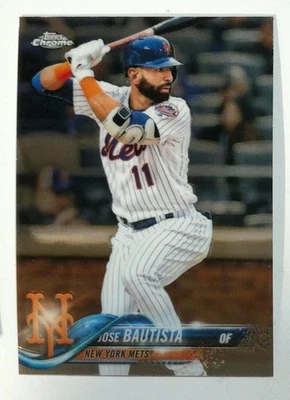 2018 Topps Chrome Update #HMT51 Jose Bautista New York Mets Baseball - Image 1 of 2