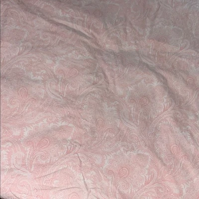 Ralph Lauren Pink paisley Queen flat sheet - Image 1 of 3
