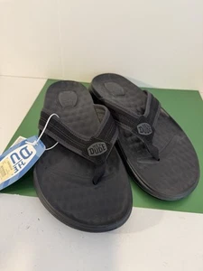 NEW - Hey Dude Myers Flip Sport Mode - Thong Sandal - Black/Black - Size M-10 - Picture 1 of 7