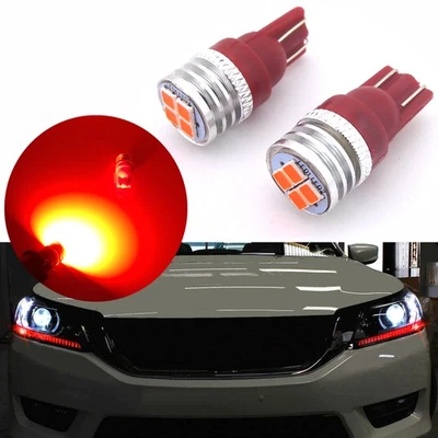 Bombilla LED roja brillante 2 piezas apta para tira de faros Honda Accord 2013-2015 Foto 1 de 4