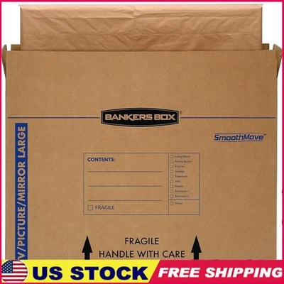 Large Moving Box 55 Inch TV Picture Mirror 4 Pack Strong Cardboard Storage New - Image 1 of 4
