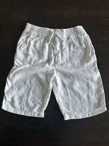 Vilebrequin Boys 12 White Linen Shorts EUC - Picture 1 of 12