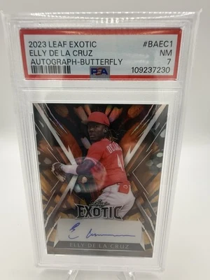 2023 Leaf Exotic Elly De La Cruz Autograph Butterfly 2/3 RC Cincinnati Reds - Image 1 of 3