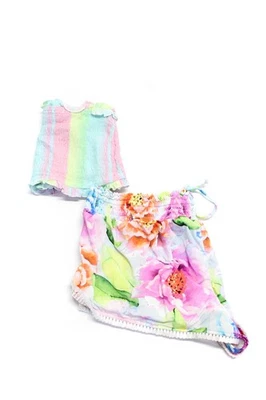 Tularosa Pilyq Mujer Tubo Recortado Top Informal Pantalones Cortos Multicolor Talla XS Lote 2 Foto 1 de 3