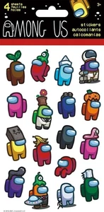 Among Us Sticker Sheet Standard, and Holographic - 4 Sheets of stickers - Picture 1 of 3
