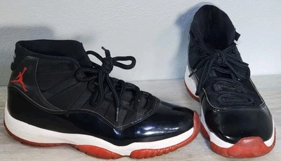 Nike Air Jordan 11 Retro Bred 2019 Men’s Sz 9.5 Gym Shoes Sneakers 378037 061 - Image 1 of 4
