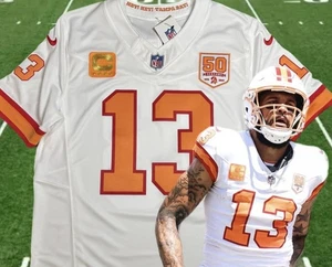 Großes Mike Evans #13 Vapor FUSE Trikot Buccaneers 50th Anniversary weiß - Bild 1 von 17
