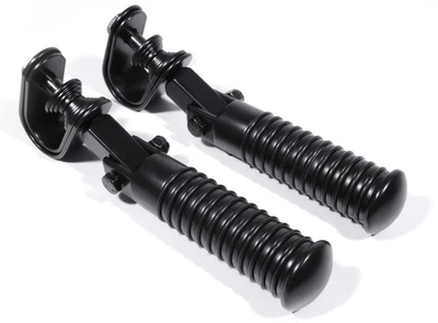 Fußrasten Set mit Klemme f. Sturzbügel Custom Schwarz Schelle Sundance Universal - Bild 1 von 2