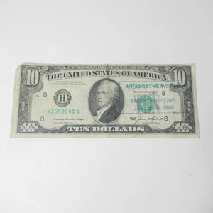 Billete de 10 dólares estampado alrededor del mundo vuelo amistad uno 1988 US $10 de colección - Imagen 1 de 13