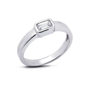 1.63ct D-SI1 Emerald Natural Diamond 14k  Classic Solitaire Engagement Ring - Picture 1 of 3