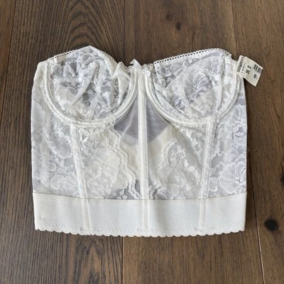 ¡NUEVO CON ETIQUETAS! De colección Diosa Blanco Encaje Bustier Corsé Caprichoso Gótico Punk Hada 36D Foto 1 de 4