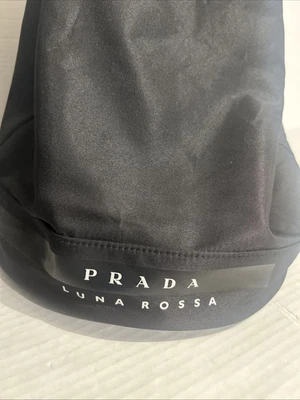 Prada Luna Rossa Black Draw String Single Strap Gym Bag - Image 1 of 4