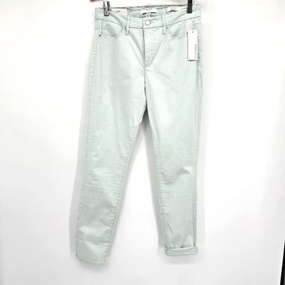 Ellen Tracy The Newport tiro alto ajustado denim pastel verde menta para mujer 6 nuevo Foto 1 de 4