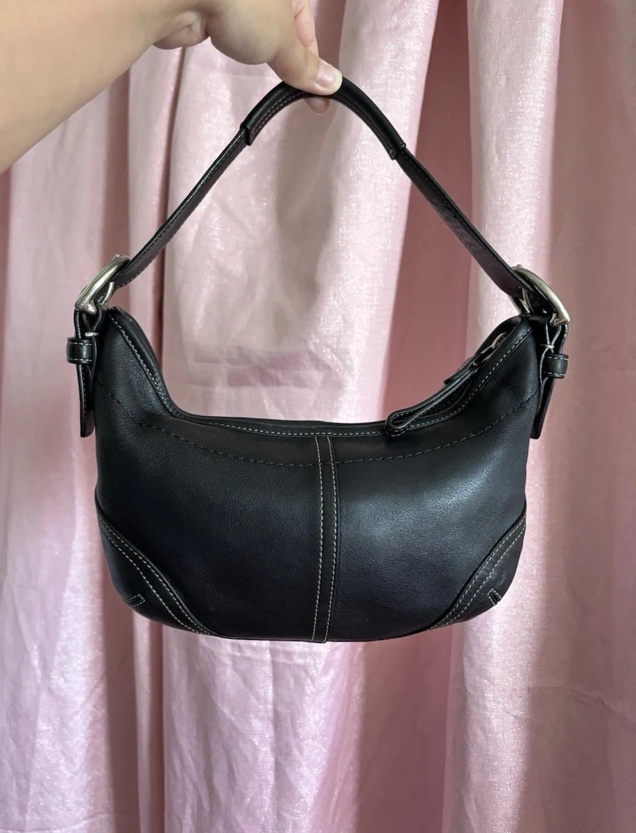 美品✨Vintage Coach Soho Hobo Shoulder bag Vintage Coach Signature Soho Shoulder Hobo Bag Brown/Khaki Purse