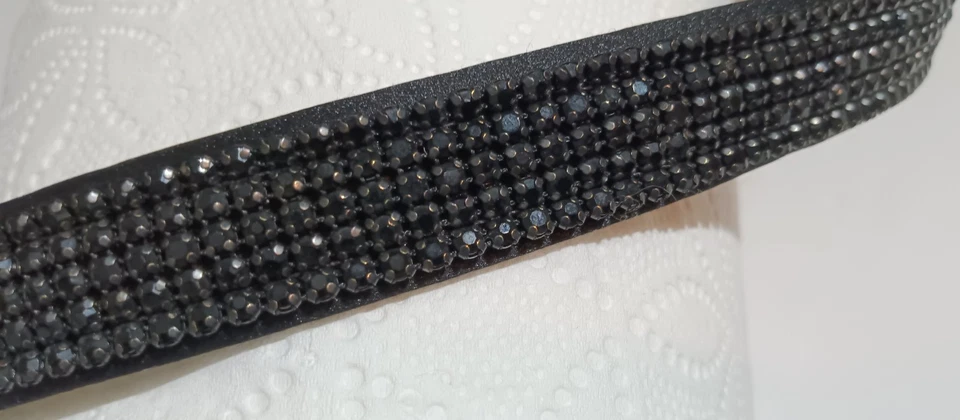 White House Black Market Black Belt 女式闪亮 35 英寸假日派对全新无标签/BOHO/M — 第 1/4 张图片