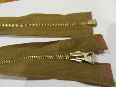 TALON 24" BROWN / BRASS OPEN ENDED ZIP